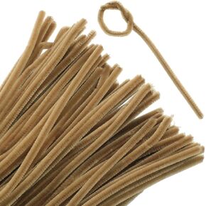 100 Pcs Pipe Cleaners Craft, Light Pink Chenille Stems Pipe Cleaners, DIY Pipe Cleaner Bulk 6mm Fuzzy Pipe Cleaners for Crafting Arts Decorations Festivals
