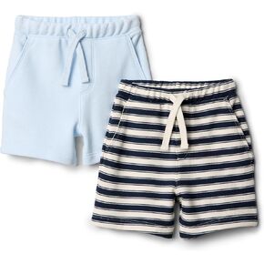 Amazon Essentials X Sofia Grainge Toddlers and Baby Boys 'Prow On Knit Shorts ، حزمة 2