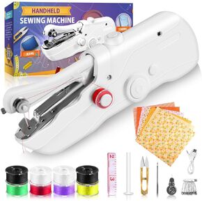 Handheld Sewing Machine - Portable Mini Sewing Machines for Beginners, Quick Stitching with Accessory Kit, Electric Sewing Machine for DIY Projects at Home or Travel