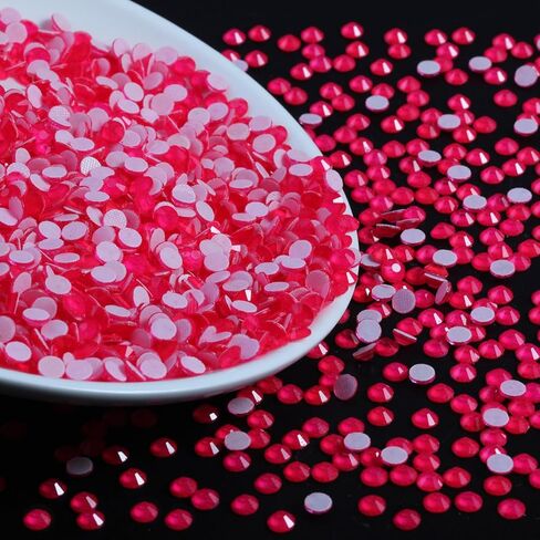 BEADSLAND Hotfix Rhinestones, 4000 PCS Light Red Rhinestones for Clothes Crafts Mixed 6 Sizes with Wax Pencil and Tweezers Kit, SS6-SS30, Light Siam in Saudi Arabia