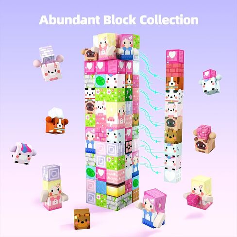 GobiDex 100PCS Magnetic Blocks Kid Building Toys for 3+ Years Old Girls, Upgraded STEM Sensory Gifts for Princess, Kids Magnets Game for Toddler in Kuwait
