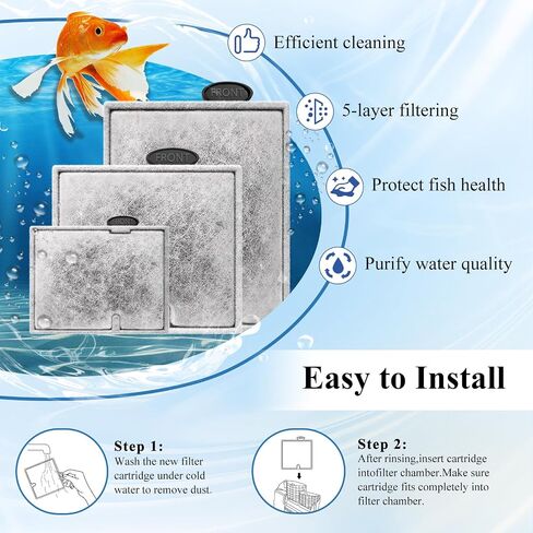 Medium Fish Tank Filter Cartridges with Filter Pads, Aquarium Filter Cartridge Compatible with Aqueon QuietFlow LED PRO Power Filter Size 10/Power Filter Size 10/E Internal Power Filter Size 20 in Saudi Arabia