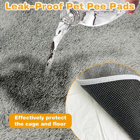 PINVNBY 4 Pack Guinea Pig Cage Liner Washable Guinea Pig Fleece Cage Liners with Non-Slip Bottom Reusable Guinea Pig Pee Pads Absorbent Bedding for Small Animals Rabbit Hamster (Brown 24" x 16") in Saudi Arabia