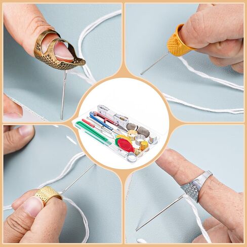 طقم خياطة Cousduobe ، صيحات الخياطة اليدوية ， Thouldle Threaders ， تماس أمطار للخياطة ， قياس الشريط والخيط ، حرفة التطريز يدويًا （مجموعة الخياطة الكاملة） in Kuwait