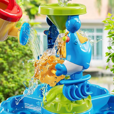 Water Table for Toddlers 3-5, Kids Sand Water Table, Water and Sand Activity Sensory Tables Summer Outdoor Toys Beach Toys for Outside Backyard for Kids Toddlers Age 3 4 5 6 7 8 in Saudi Arabia