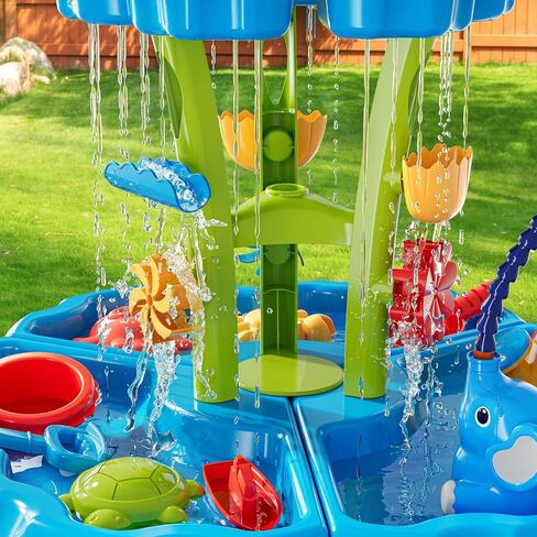 Water Table for Toddlers 3-5, Kids Sand Water Table, Water and Sand Activity Sensory Tables Summer Outdoor Toys Beach Toys for Outside Backyard for Kids Toddlers Age 3 4 5 6 7 8 in Saudi Arabia