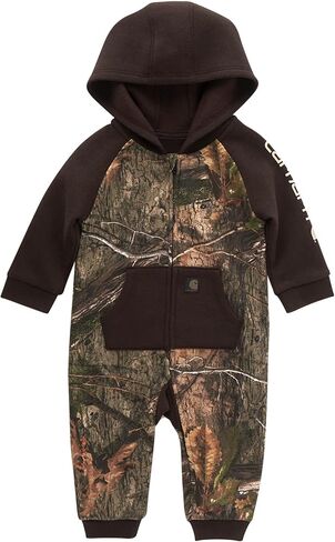 Carhartt Boys Long-Sleeve Zip-Front Hooded Coverall, Carhartt Brown Solid, 9 Months in Saudi Arabia