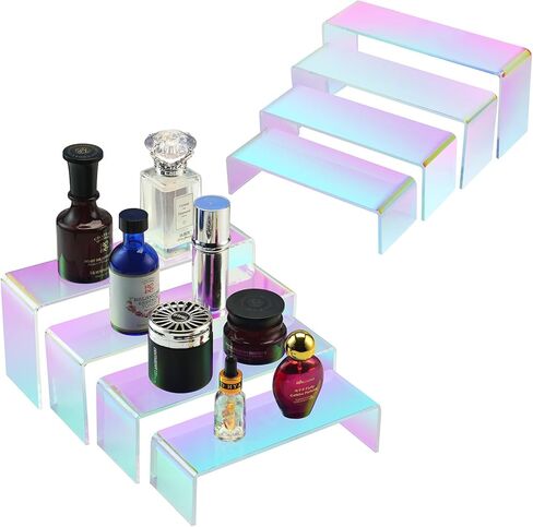 صناديق عرض أكريليك قزحيات ، مصنوعة يدويًا 10 أجهزة مكونة من مواقف الشاشة الأكريليك ، وقواعد قوس قزح ، ومواقف عرض ، ورفوف المعرض الأكريليك ، تقف على محفظة مجوهرات العطور المقتنيات in Kuwait