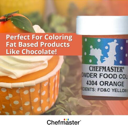 Chefmaster Yellow Dry Powder Candy Color | Vibrant Shades | Chocolate, Macarons, Fondant | Decorating | Professional-Grade Dye | Easy-to-Use | Manufactured in USA | 3 grams in Saudi Arabia