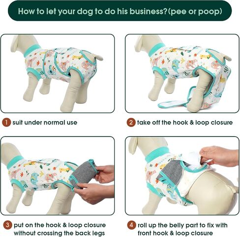 Kuoser Recovery Suit for Dogs Cats After Surgery, Professional Pet Recovery Shirt Dog Abdominal Wounds Bandages, Substitute E-Collar & Cone,Prevent Licking Dog Onesies Pet Surgery Recovery Suit in Saudi Arabia