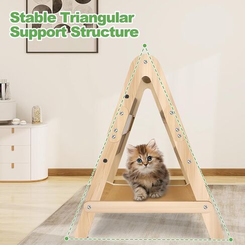 Cat Scratching Pads Sisal Pad Cat Scratcher Ramp Cat Scratcher Sisal Cat Scratcher Solid Wood Cat Scratching Board (with Wooden Cat Teaser) in Saudi Arabia