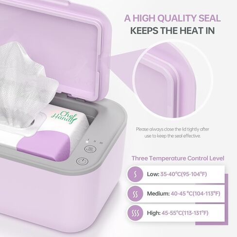 Baby Wipe Warmer, Wipe Warmer and Baby Wet Wipes Dispenser, Smart Precise Temperature Control Large Capacity Evenly Overall Heating Silence, Wipes Warmer for Babies Portable Wipe Warmer (White) in Saudi Arabia