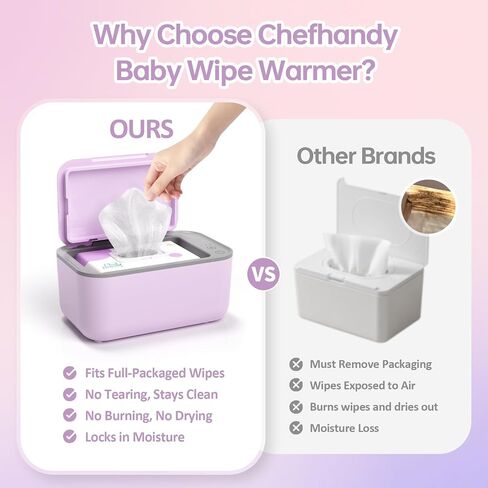 Baby Wipe Warmer, Wipe Warmer and Baby Wet Wipes Dispenser, Smart Precise Temperature Control Large Capacity Evenly Overall Heating Silence, Wipes Warmer for Babies Portable Wipe Warmer (White) in Saudi Arabia