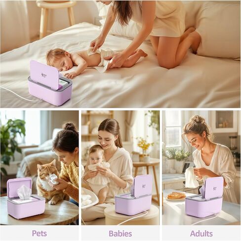 Baby Wipe Warmer, Wipe Warmer and Baby Wet Wipes Dispenser, Smart Precise Temperature Control Large Capacity Evenly Overall Heating Silence, Wipes Warmer for Babies Portable Wipe Warmer (White) in Saudi Arabia