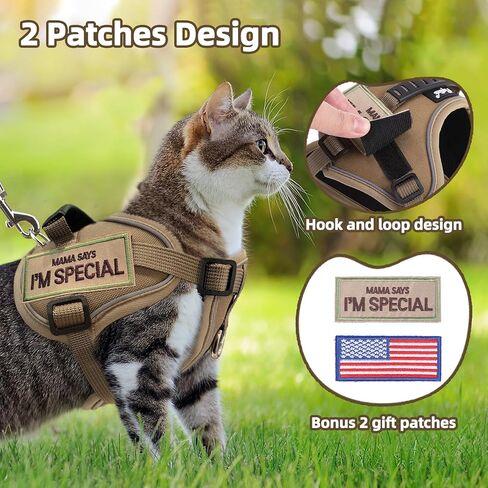 Pupteck Cat Sharness and Leash Set Escape Proof ، سترة هريرة قابلة للتعديل سهلة التحكم ، وتسخير سترة الحيوانات الأليفة للقطط الكلاب الصغيرة المشي والسفر in Kuwait