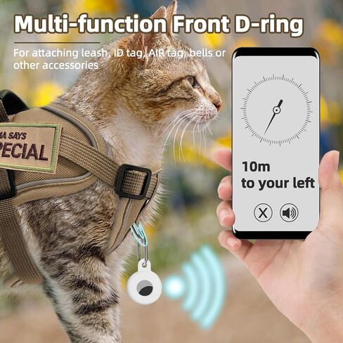 Pupteck Cat Sharness and Leash Set Escape Proof ، سترة هريرة قابلة للتعديل سهلة التحكم ، وتسخير سترة الحيوانات الأليفة للقطط الكلاب الصغيرة المشي والسفر in Kuwait