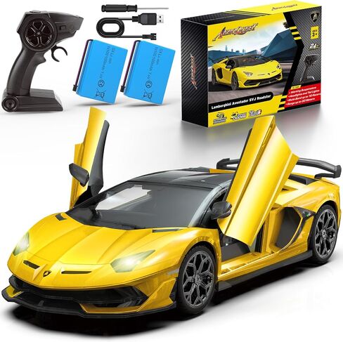 Lamborghini Remote Control Car, Officially Licensed 1:14 Lambo RC Car for Boys Girls Birthday Gift, Green Toys for 3 4 5 Years Old（Green） in Saudi Arabia