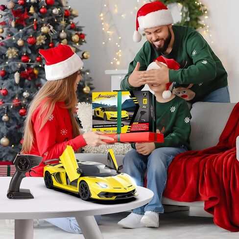 Lamborghini Remote Control Car, Officially Licensed 1:14 Lambo RC Car for Boys Girls Birthday Gift, Green Toys for 3 4 5 Years Old（Green） in Saudi Arabia