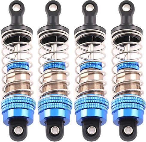 Oil-Fill Shock Absorbers for 1/14 1/16 1/12 RC Cars, 75mm Hydraulic Suspension Kit, DIY Refillable Dampers with Alloy Body, Compatible for MJX, HSP, WLtoys, SCY, FMS, Traxxas (Oil Not Included) in Saudi Arabia