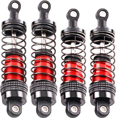 Oil-Fill Shock Absorbers for 1/14 1/16 1/12 RC Cars, 75mm Hydraulic Suspension Kit, DIY Refillable Dampers with Alloy Body, Compatible for MJX, HSP, WLtoys, SCY, FMS, Traxxas (Oil Not Included) in Saudi Arabia