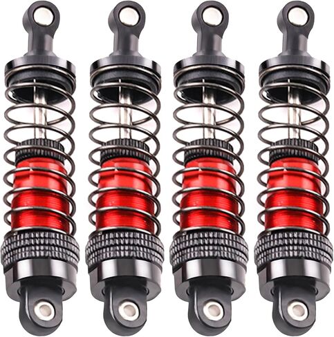 Oil-Fill Shock Absorbers for 1/14 1/16 1/12 RC Cars, 75mm Hydraulic Suspension Kit, DIY Refillable Dampers with Alloy Body, Compatible for MJX, HSP, WLtoys, SCY, FMS, Traxxas (Oil Not Included) in Saudi Arabia