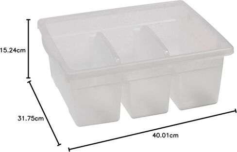 Large Recycled Plastic Open Divided Cubby Bin Storage Tub Organizer for Classrooms, Blue in Kuwait