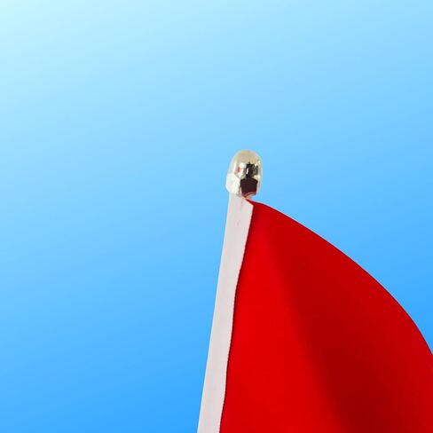 United States Table Flag 5.9 x 8.9 Inch - USA - US - American Desk Flag with 13 Inch Chrome Pole and 3.07 Inch Base - Deluxe Satin Fabric in Kuwait