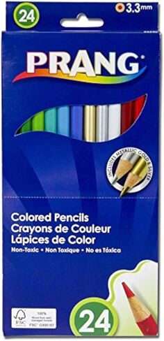 Prang 22120 Colored Wood Pencil Set, 3.3 mm, 12 Assorted Colors, 12 Pencils/Set (Pack of 12, 144 Count Total) in Kuwait