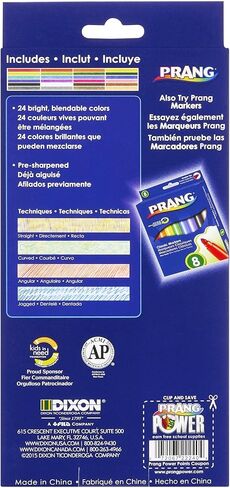 Prang 22120 Colored Wood Pencil Set, 3.3 mm, 12 Assorted Colors, 12 Pencils/Set (Pack of 12, 144 Count Total) in Kuwait