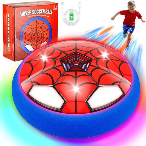 Hover Soccer Ball Toys ، ألعاب الأولاد من 6 إلى 8 سنوات ، ألعاب كرة قدم داخلية مع USB قابلة للشحن وإضاءة LED ، و GITFs ممتعة للأطفال فتيات الفتيات الذين تتراوح أعمارهم in Kuwait