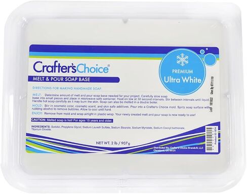 Crafter's Choice Premium Glycerin Melt and Pour Soap Base for Soap Making and DIY Crafting Projects, 2LB Block (Tussah Silk) in Kuwait