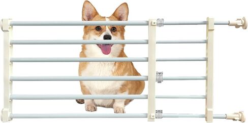 بوابة الكلاب القصيرة ، 14.2 "H بوابة جرو قابلة للتوسيع للمداخل 22-35.4" W لترتيب الضغط على أبواب الكلاب السلامة المنخفضة للضغط على السلالم Windows Gate White in Kuwait