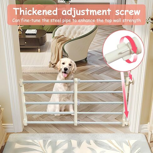 بوابة الكلاب القصيرة ، 14.2 "H بوابة جرو قابلة للتوسيع للمداخل 22-35.4" W لترتيب الضغط على أبواب الكلاب السلامة المنخفضة للضغط على السلالم Windows Gate White in Kuwait