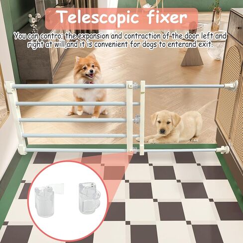 بوابة الكلاب القصيرة ، 14.2 "H بوابة جرو قابلة للتوسيع للمداخل 22-35.4" W لترتيب الضغط على أبواب الكلاب السلامة المنخفضة للضغط على السلالم Windows Gate White in Kuwait