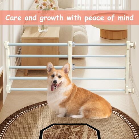 بوابة الكلاب القصيرة ، 14.2 "H بوابة جرو قابلة للتوسيع للمداخل 22-35.4" W لترتيب الضغط على أبواب الكلاب السلامة المنخفضة للضغط على السلالم Windows Gate White in Kuwait