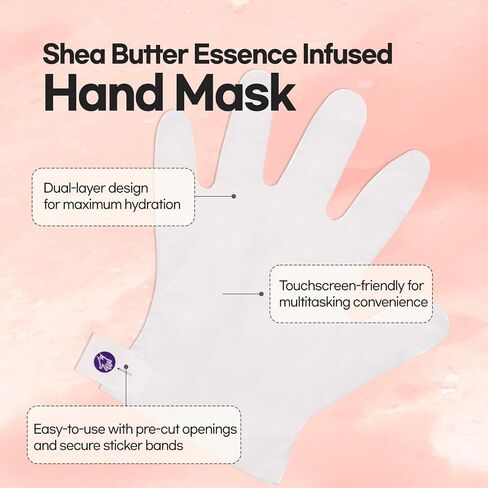 Epielle Moisturizing Hand Masks (Gloves 6pk) for Dry Hands Spa Masks | Sunflower Seed Oil + Avocado Oil + Vitamin E, Beauty Gifts, Skincare Gifts. STOCKING STUFFERS!! in Kuwait
