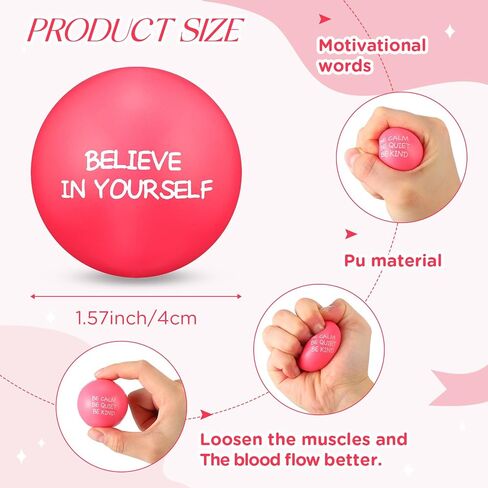 Shappy 72 Pcs Inspirational Stress Relief Balls Motivational Stress Ball Encouraging PU Bulk Squish Balls for Adults Small Therapy Fidget Relief Toys for Valentines Gifts Fidget Anxiety Anger(Blue) in Saudi Arabia