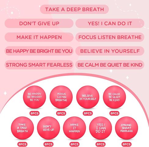 Shappy 72 Pcs Inspirational Stress Relief Balls Motivational Stress Ball Encouraging PU Bulk Squish Balls for Adults Small Therapy Fidget Relief Toys for Valentines Gifts Fidget Anxiety Anger(Blue) in Saudi Arabia