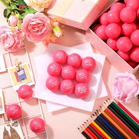 Shappy 72 Pcs Inspirational Stress Relief Balls Motivational Stress Ball Encouraging PU Bulk Squish Balls for Adults Small Therapy Fidget Relief Toys for Valentines Gifts Fidget Anxiety Anger(Blue) in Saudi Arabia