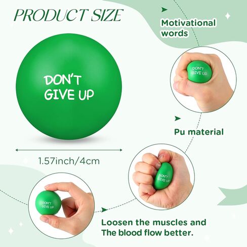 Shappy 72 Pcs Inspirational Stress Relief Balls Motivational Stress Ball Encouraging PU Bulk Squish Balls for Adults Small Therapy Fidget Relief Toys for Valentines Gifts Fidget Anxiety Anger(Blue) in Saudi Arabia