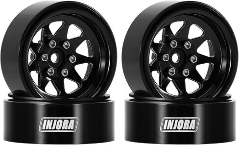 inbora -4.05 مم إزاحة مصممة من الصلب 1.3 "عجلات Beadlock لـ 1/24 1/18 RC Crawlers ترقية (أسود) in Kuwait