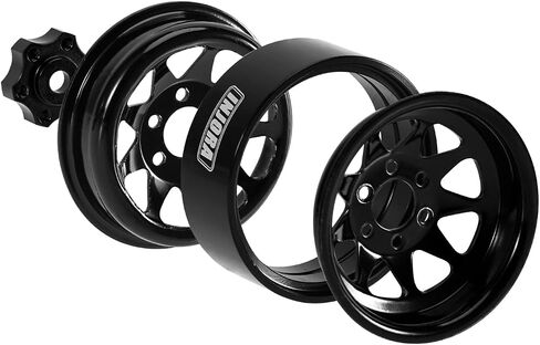 inbora -4.05 مم إزاحة مصممة من الصلب 1.3 "عجلات Beadlock لـ 1/24 1/18 RC Crawlers ترقية (أسود) in Kuwait