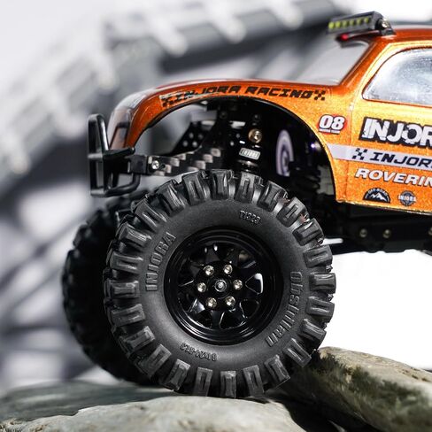 inbora -4.05 مم إزاحة مصممة من الصلب 1.3 "عجلات Beadlock لـ 1/24 1/18 RC Crawlers ترقية (أسود) in Kuwait