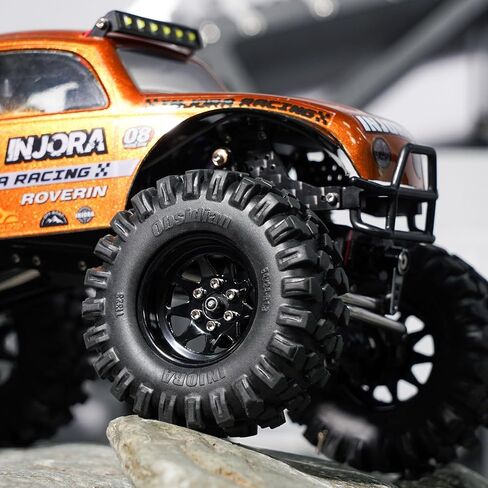 inbora -4.05 مم إزاحة مصممة من الصلب 1.3 "عجلات Beadlock لـ 1/24 1/18 RC Crawlers ترقية (أسود) in Kuwait