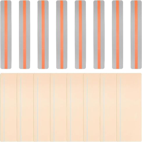 PATIKIL 16Pcs Guided Reading Highlight Strips, 2 Sizes Colored Overlay Highlight Bookmarks, Reading Tracking Rulers with Line Helps with Dyslexia, Orange in Saudi Arabia