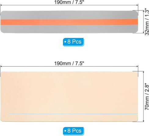 PATIKIL 16Pcs Guided Reading Highlight Strips, 2 Sizes Colored Overlay Highlight Bookmarks, Reading Tracking Rulers with Line Helps with Dyslexia, Orange in Saudi Arabia