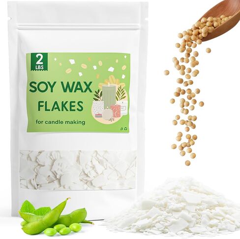 CHILLFLAME Soy Wax Flakes, Natural Candle Wax, Organic Soy Wax for Candle Making from Farm, No Harmless, Additives, and Pure (5 lb) in Saudi Arabia
