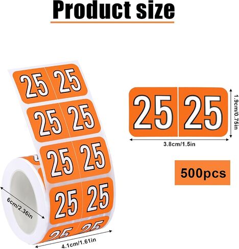 500pcs 2025 ملصقات سنة ، 1.5x0.75in 2025 ملصقات السنة الجديدة ، مجلد ملفات ، ملصقات ملصقات مشفرة للألوان 25 سنة لمجلدات ملفات تبويب الرسم البياني (الأزرق) in Saudi Arabia