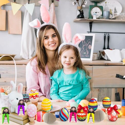 20 Pcs Paper Mache Easter Eggs DIY Easter Craft Eggs Empty Fillable Paintable Unfinished Paper Mache Eggs DIY Eggs Ornament for Easter Egg Hunt Surprise Eggs Easter DIY Craft Decorations Ornaments in Saudi Arabia