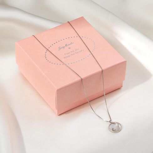 Magical Star & Moon Charm Necklace – Dainty Mother of Pearl Pendant for Women & Girls in Saudi Arabia